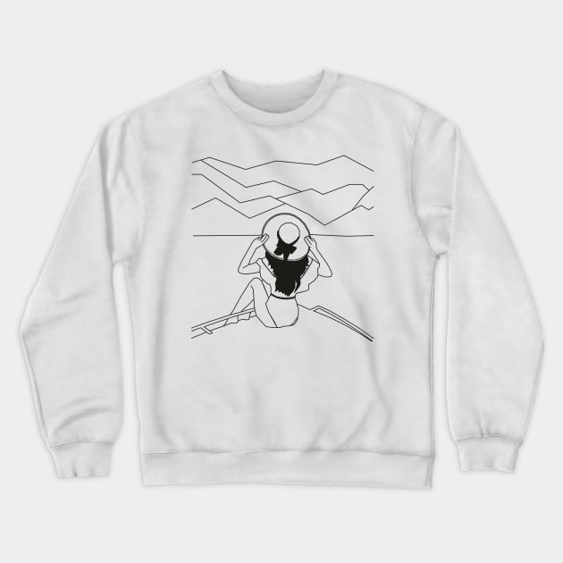 Relaxing on a yacth Crewneck Sweatshirt by DirtyWolf